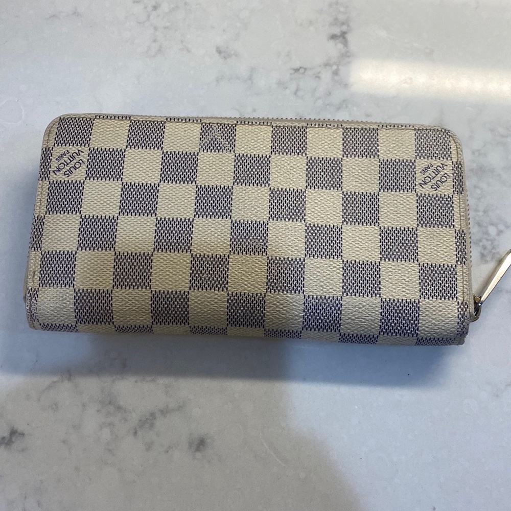 Louis Vuitton Damier Azur Zippy Wallet Zip Around